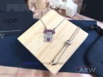 AAA APM Monaco Jewelry Replica - Pink Silver Doggy Necklace